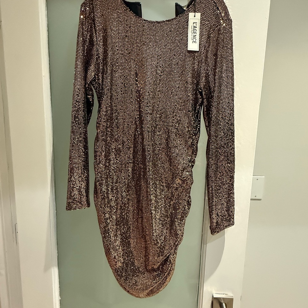 L’agence mini—brand new gold and black sparkle mini!!